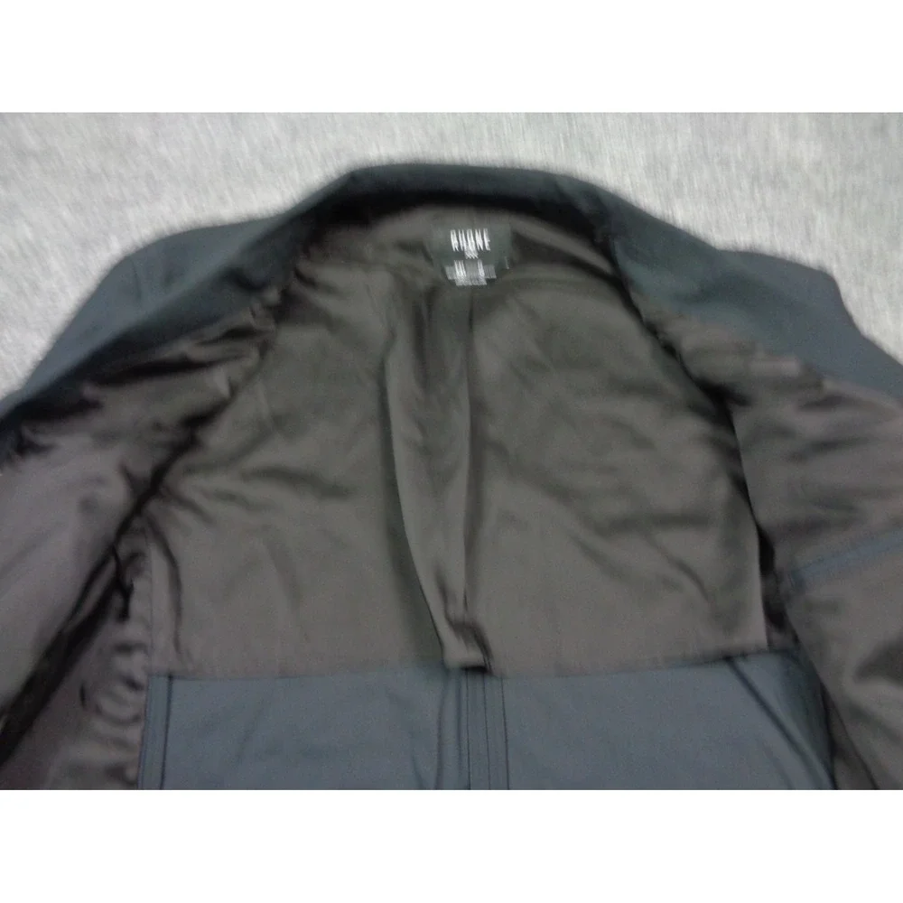 Rhone Commuter Blazer Mens 2XL Classic Fit Black Travel Sport Coat Zipper Pocket